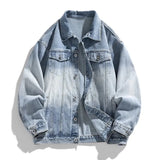 WIAOFELLAS  -  New Spring Autumn Men's Denim Jacket Vintage Loose Turn Down Collar Jean Outwear Coat Men Fashion Couple Streetwear Denim Jacket