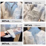 WIAOFELLAS  -  Elegant Long Sleeve Thin Lace See-through Men Shirt Soft Solid Skin-friendly Male Shirts Summer Fashion Sun Protection Clothing