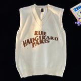 WIAOFELLAS  -  Alphabet Solid Pattern Men's V-Neck Sweater Daily Versatile Sleeveless Knit Sweater Fashion Simple Jacquard Design Sweater Vest