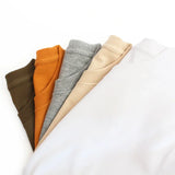 WIAOFELLAS  -  Urban 220g Japanese Cotton Thick T-shirt Unisex Heavy Summer Solid Color Seamless Woven Tops Round Neck Men Short Sleeve T-shirt