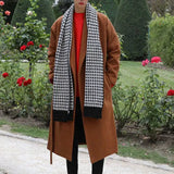 WIAOFELLAS  -  Autumn Winter Jacket Korean Fashion Coat Casual Korean Style Outerwear Solid Color Pattern Suitable For Vacation