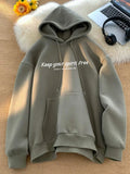 WIAOFELLAS  -  New Letter Printed Hooded Sweatshirts For Men High Street Fashion Pullover Hoodies Y2K Streetwear Oversized Hoody