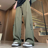 WIAOFELLAS  -  Spring and Summer Thin Quick-drying Breathable Straight Men's Ice-sensing Versatile Trousers Couple's Loose and Casual