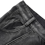 WIAOFELLAS  -  American Retro Wide-leg Jeans for Men New Style High Street Washed Denim Fabric Pants Youth Casual Loose Baggy Jeans Trousers