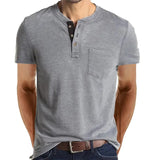 WIAOFELLAS  -  T Shirt for Men Summer Casual Solid Color Short Sleeve T Shirt for Man Polo Men High Quality Mens T-Shirts