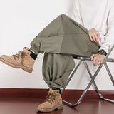 Wiaofellas  -  Men Boy Japanese Moto Biker Pants Spring Autumn Plus Size M-5XL Pants Loose Pocket Handsome Cotton Sporty Joggers Trousers