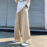 WIAOFELLAS  -  Japanese Cityboy Pants High Street Ins Drape Khaki Work Pants Men's Loose Straight Floor Skateboard Pants