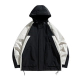 Wiaofellas  -  Patchwork Zipper Sports Windproof Jacket For Men Casual Hight Quality Letter Windbreaker Coats Vintage Couple Cargo Jackets 4XL