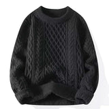WIAOFELLAS  -  Sweater, Autumn and Winter Men's Thick Crumpled Sweater Jacket, Christmas Couple's Thread