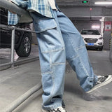 WIAOFELLAS  -  Cargo jeans Men Loose Straight Baggy Men's Jeans Mopping pants hip hop Streetwear Skateboard Neutral denim Wide Leg Denim pants