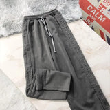 WIAOFELLAS  -  American Hiphop Oversize Straight Leg Long Pants Men Women Casual Sweatpants Wide Leg Draping Street Style High Waist