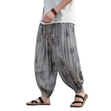 Wiaofellas  -  New Men's Spring/summer Casual Breathable Pants Retro Loose Plus-size Bunched Foot Bloomers