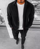 WIAOFELLAS  -  New Men's Thick and Warm Two-piece Set Fashionable Sportswear and Casual Wear Workout Set Men's Clothing Men's Sports Set