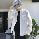 WIAOFELLAS  -  Street-fried High-end Shirt Men's Cold Style Long-sleeved Shirt Niche Design Handsome Top Spring and Summer New Jacket