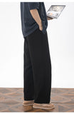 Wiaofellas  -  Mens Cropped Linen Blend Dress Pants Casual Drawstring High Waist Breathable Suit Trousers Japanese Clean Fit Straight Trousers