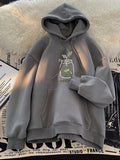WIAOFELLAS  -  Autumn Kawaii Cartoon Graphic Hoodies Men's Y2K Streetwear Personality Sweatshirts Hip Hop Fashion Fleece Baggy Pullover Hoody