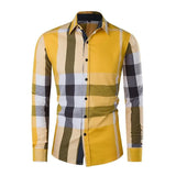 Wiaofellas  -  Geometric Three-dimensional 3D Printed Casual Lapel Long-sleeved Shirt Spring and Autumn Men's Trendy Versatile Shirt