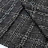 WIAOFELLAS  -  High Street Embroidered Letter Short Sleeve Shirt Hiphop Casual Retro Plaid Lapel Half Sleeve Chicano Top Summer Men's Wear