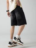 Wiaofellas  -  New Men Summer Streetwear Loose Straight Jeans Shorts Male Wide Legs Denim Shorts Mens Casual Knee-length Shorts G212