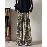 WIAOFELLAS  -  American Retro Camouflage Workwear For Mountain Climbing Men's Sweatpants Pants Wide Pants Mens Designe Tracksuits Tracksuit