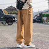 WIAOFELLAS  -  American high street workwear men spring and autumn new thin retro casual loose straight pants