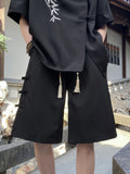 Wiaofellas  -  Summer Thin Ice Silk Casual Shorts Men's New Chinese Style Outdoor Wear Large Size Loose Men's Fashion Urban Straight Leg Short