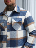 Wiaofellas  -  Daily Leisure Mens Turn-down Jackets Fall Vintage Plaid Woolen Jacket Men Loose Button Coat Fashionable Streetwear