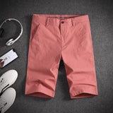 Wiaofellas  -  Summer Men Fashion Thin Casual Short Pants Men's Korean Solid Color Pockets Shorts Male New Slim Straight Shorts G299