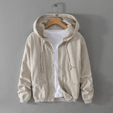 WIAOFELLAS  -  New Designer Italy Quality Linen Hooded Jacket For Men Casual Trend Spring Autumn Outerwear Blazer Top Clothes Chaquetas Jaqueta