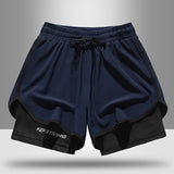 Wiaofellas  -  Men Running Shorts 2 In 1 Double-deck Sport Shorts Sportswear Gym Fitness Short Pants Training Jogging Bottom Men's Clothing