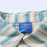 WIAOFELLAS  -  Retro Vertical Stripe Color Blocking Short Sleeve Shirt For Men Loose Versatile Fashion Casual Loose Summer Hawaiian Shirt Tees