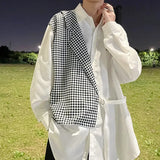 WIAOFELLAS  -  Korean Men's Spring and Autumn Square Collar Print Fashion and Versatile Loose and Casual Two-piece Long Sleeved Shirts