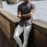 WIAOFELLAS  -  Mens Mid-Waist British Overalls Spring Summer New Outdoor Slim Trousers Straight-Leg Sports Pants Casual Work Pants