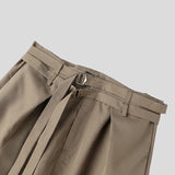 Wiaofellas  -  Men's Pants Solid Color High Waist Joggers Loose Wide Leg Trousers For Man Streetwear Fashion Casual Male Pants