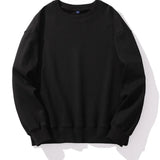 WIAOFELLAS  -  New Men's Autumn Velvet Sweatshirts Round Neck Solid Color Long Sleeved Tops Couples Coat Women Sweatshirt Casual Clothing MY542