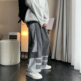 WIAOFELLAS  -  Street Hiphop Pants High Street Trendy Retro Jeans Men Loose Straight Wide Leg Pants