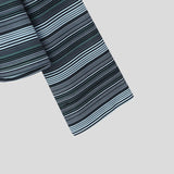 WIAOFELLAS  -  Men Striped T Shirt V Neck Long Sleeve Korean Style Male Tee Tops Streetwear Loose Fashion Casual Men Clothing S-5XL