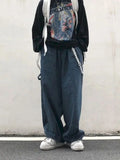 WIAOFELLAS  -  Oversize Harem Jeans Men Women Denim Pants Wide Leg Trousers Baggy Japan Overalls Street Hiphop Jeans Cargo Pants