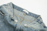 Wiaofellas  -  New Men's Vintage Washed Side Stripe Jeans Y2K Streetwear Patchwork Design Baggy Denim Pants Casual Punk Straight Jean