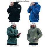 WIAOFELLAS  -  Mens Jacket Fashion Hoodies Plush Warm Casual Comfortable Front Pocket Furry Solid Color Tops Sweatshirts S - 3XL