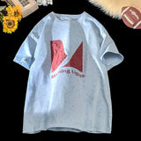 WIAOFELLAS  -  Stereo Foam Printing Short-sleeved Tshirt Men and Women Summer Tide Loose Tops Unisex T-Shirt Tie-dye Design Male T-shirts
