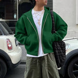 WIAOFELLAS  -  Men Hoodies Solid Zipper Hooded Long Sleeve Casual Sweatshirts Men Streetwear Loose Fashion Male Cardigan Zip Hoodie