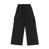 Wiaofellas  -  Y2K Cargo Pants for Men Hip Hop Harajuku Parachute Cargo Trousers Male Blue Japanese Loose Casual Streetwear Hip Hop