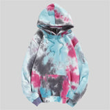 WIAOFELLAS  -  Hip Hop Tie Dye Hoodie Sweatshirt Men Fleece Streetwear Harajuku Cotton Hooded Pullover Men Pink Colors Loose Unisex Hoodies