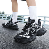 WIAOFELLAS  -  Men's Casual Sneakers Comfortable Running Sports Shoes Soft Tennis Shoes Vintage Trainers Lace Up Walking Jogging Sneakers 39-44