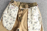 WIAOFELLAS  -  Heavy wash to do old camouflage cargo casual shorts men's American retro trend summer new loose straight pants