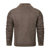 Wiaofellas  -  Men's Casual Winter Jacket Warm Coat Jacket Turn Down Collar Long Sleeve Zipper Pocket Fashion Jacket Autumn Coats Men Clothing