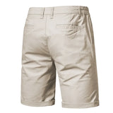 Wiaofellas  -  Men's New Summer Casual Shorts Straight Slim Five-quarter Pants Large Size Solid Color Sports Shorts