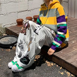 WIAOFELLAS  -  Men Trendy Funny Cute Cartoon Dog Print Casual Streetwear Sports Pants Y2K Harajuku Vintage Loose Pockets Sweatpants Pantalones