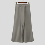 Wiaofellas  -  Men's Skirts Solid Color Elastic Waist Casual Split Skirts For Man Personality Streetwear Fashion Men Bottoms S-5XL